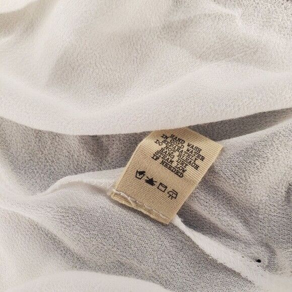 Zara Woman Plunge V Neck White Lace Blouse SZ Small - Picture 9 of 10